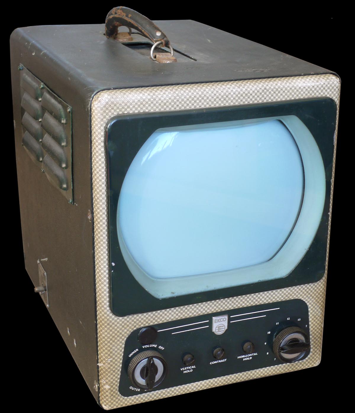 Ekco TX275 portable tube television 50's vintage black and white